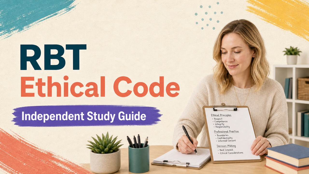 rbt ethical code study guide with white adult RBT candidate