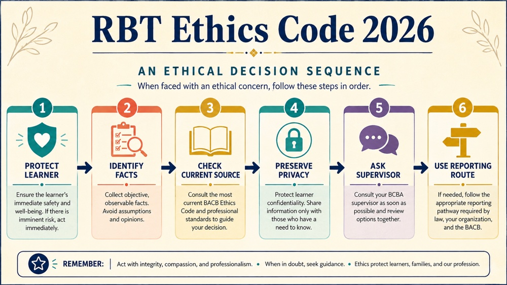 rbt ethics code 2026 RBT study checklist infographic