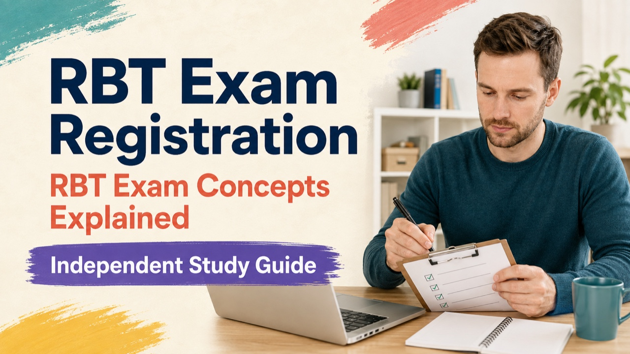 rbt exam registration study guide with white adult RBT candidate