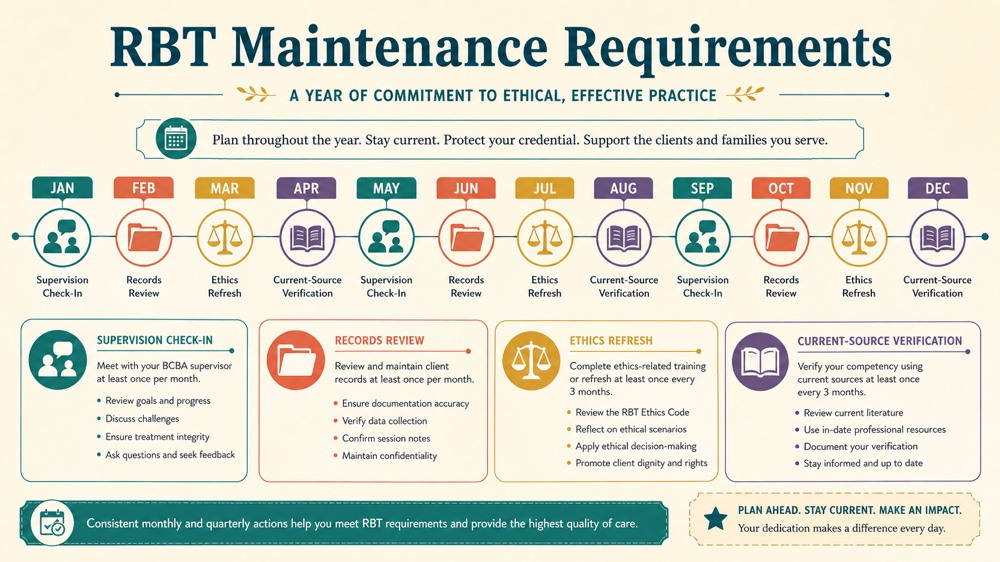 rbt maintenance requirements RBT study checklist