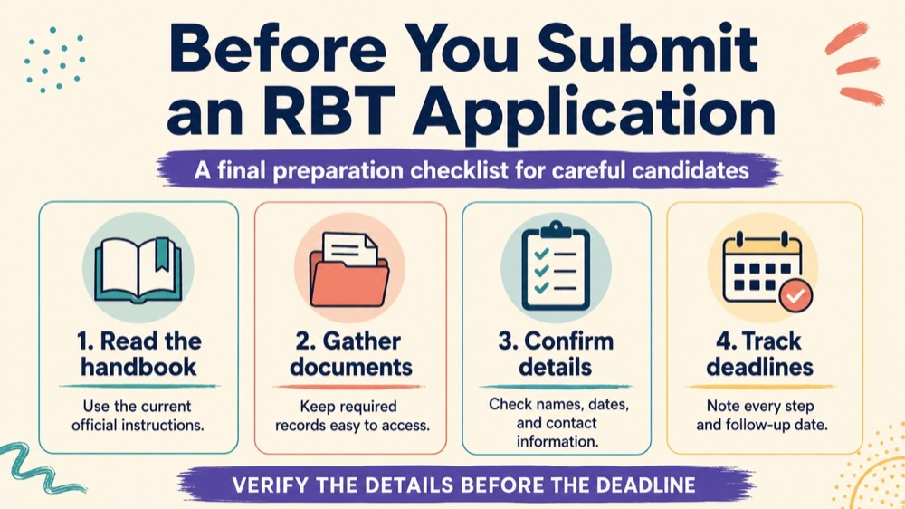 rbt new requirements RBT study checklist