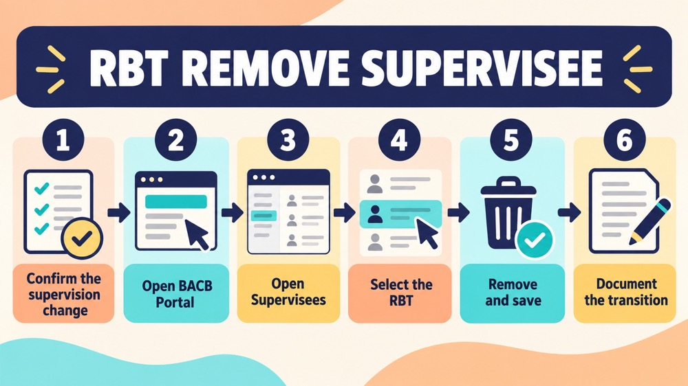 RBT remove supervisee BACB Portal flow from confirming a supervision change to documenting the transition