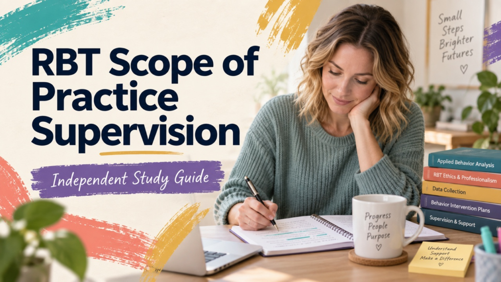 rbt scope of practice supervision study guide with white adult RBT candidate
