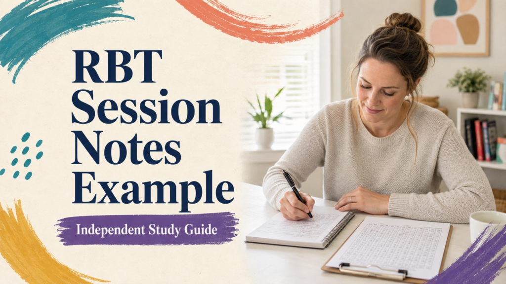 rbt session notes example study guide with white adult RBT candidate