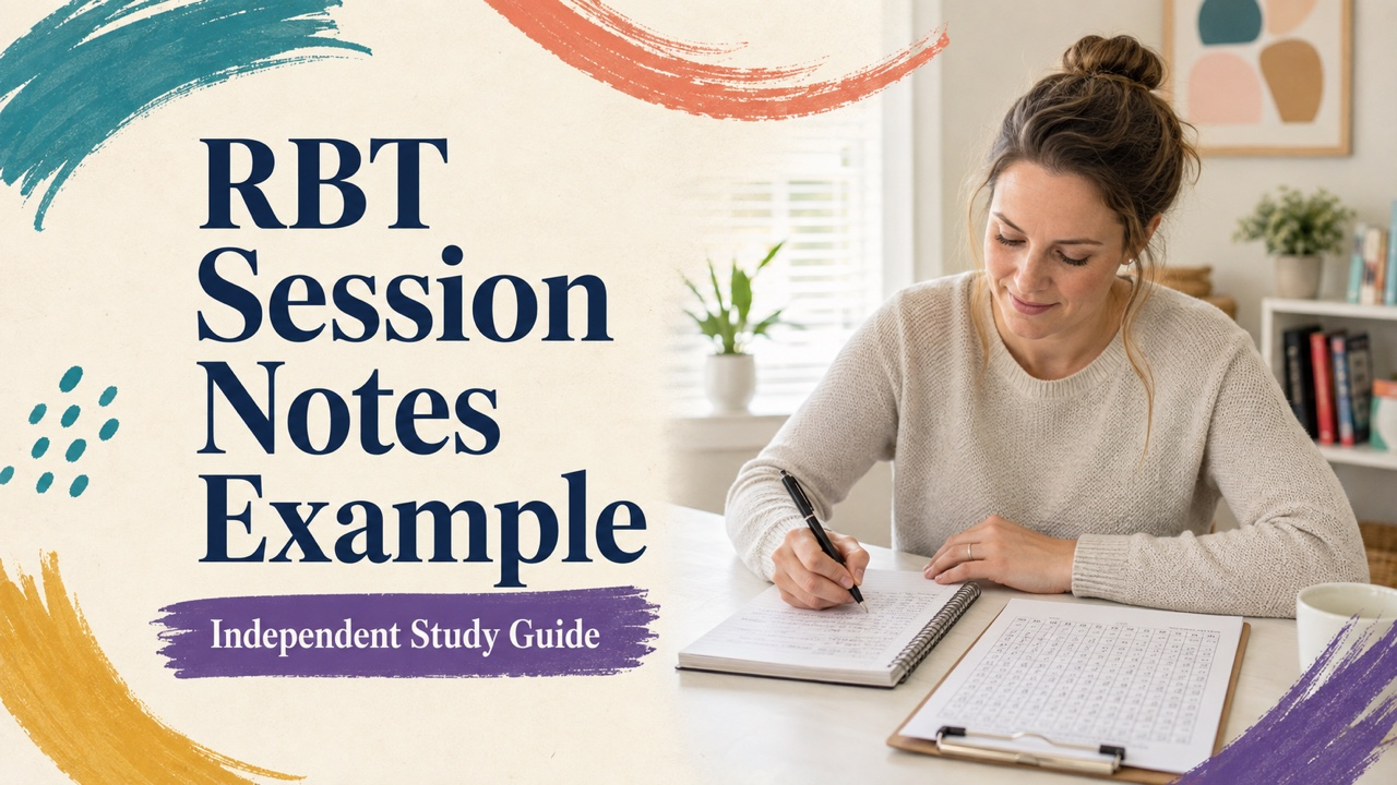 rbt session notes example study guide with white adult RBT candidate