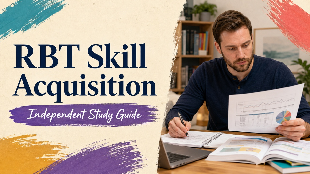 rbt skill acquisition study guide with white adult RBT candidate