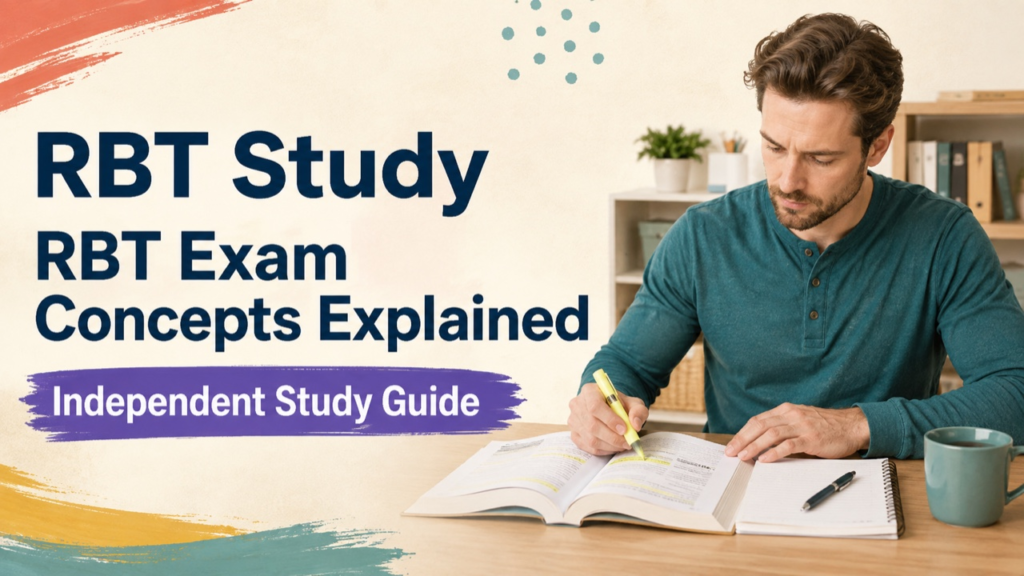 rbt study study guide with white adult RBT candidate