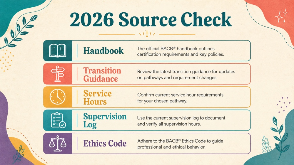 rbt supervision requirements 2026 RBT study checklist infographic