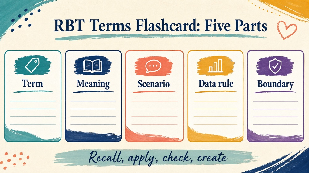 rbt terms flashcards concept map for RBT study