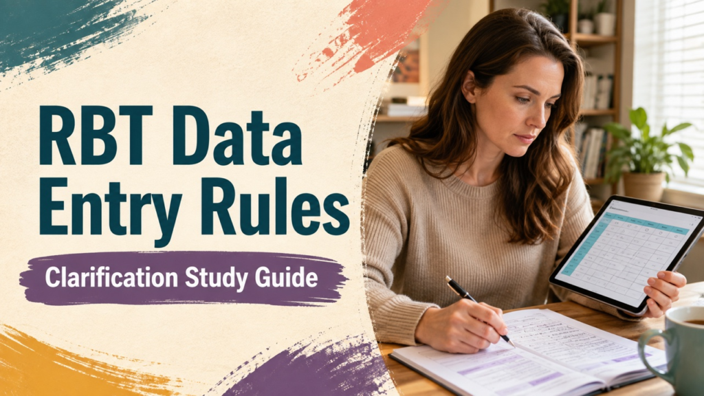rbts are not allowed to enter data into standardized cover with a white adult learner checking an incomplete data statement