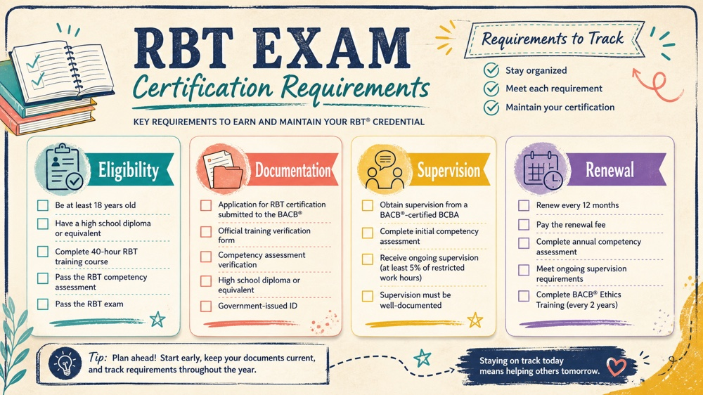 registered behavior technician certification requirements RBT study checklist