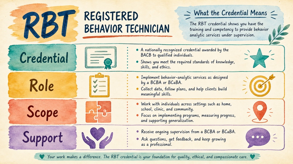 registered behavior technician credential RBT study checklist
