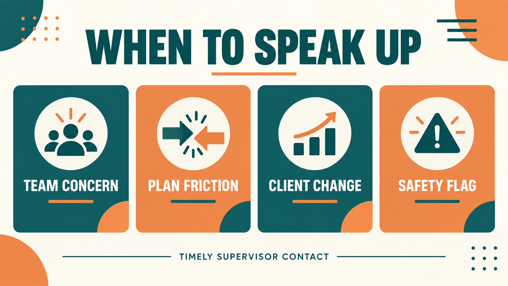 report intervention concerns rbt - Signals that an RBT should report: team concern, plan friction, client change, and safety