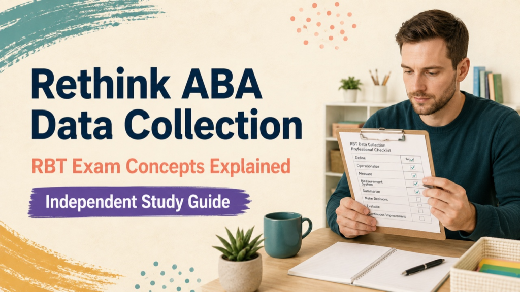 rethink aba data collection study guide with white adult RBT candidate