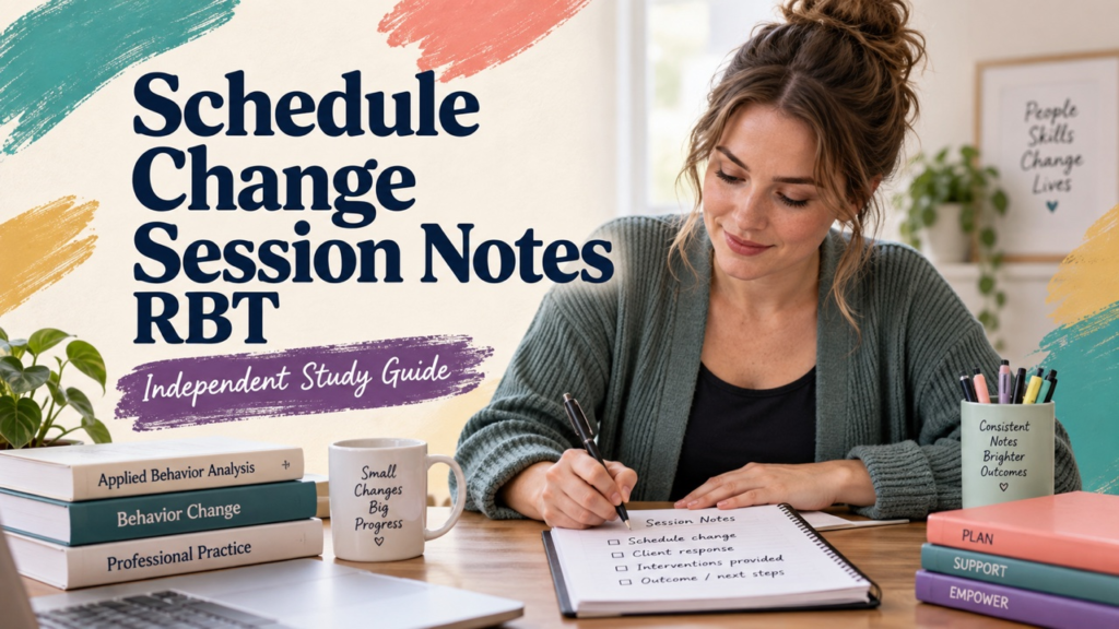 schedule change session notes rbt study guide with white adult RBT candidate