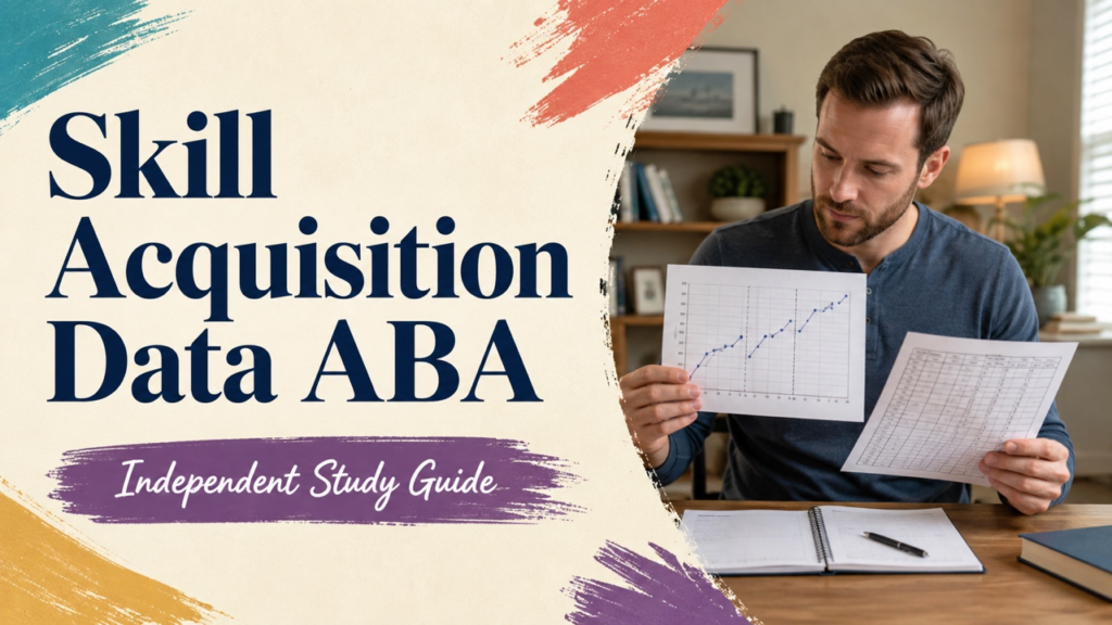 skill acquisition data aba study guide with white adult RBT candidate