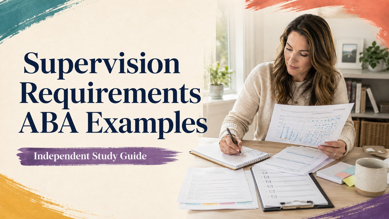 supervision requirements aba examples study guide with white adult RBT candidate