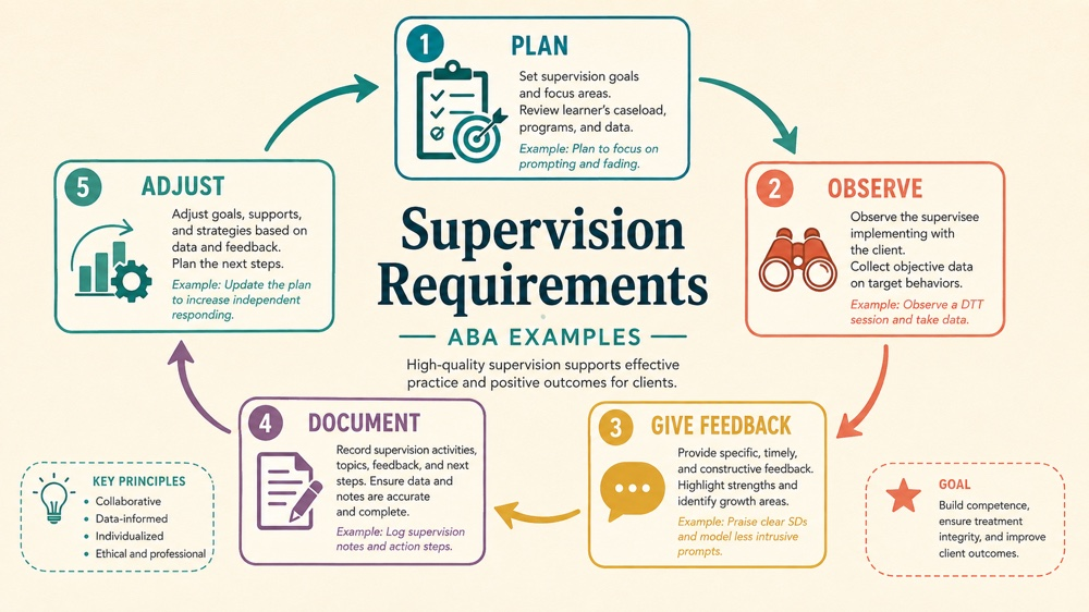 supervision requirements aba examples RBT study checklist