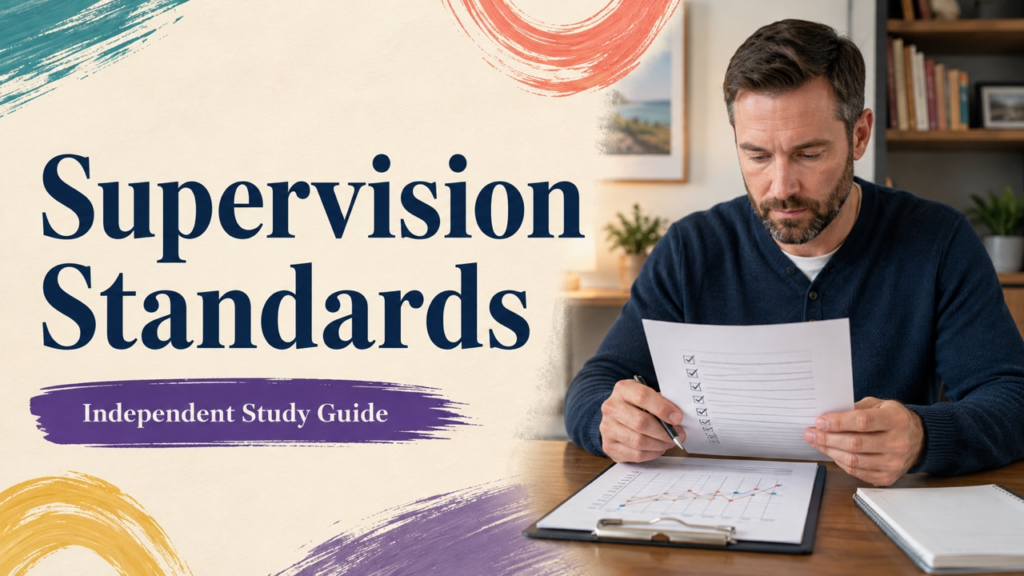 supervision standards study guide with white adult RBT candidate