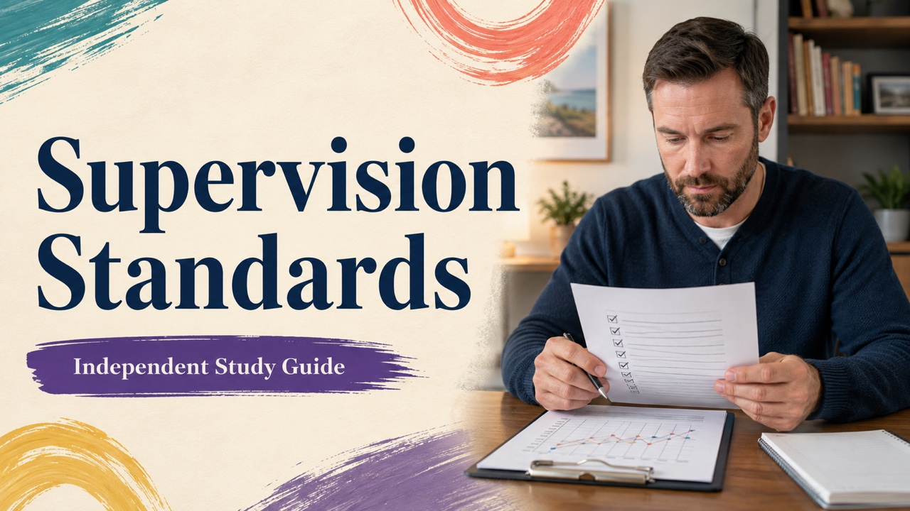 supervision standards study guide with white adult RBT candidate