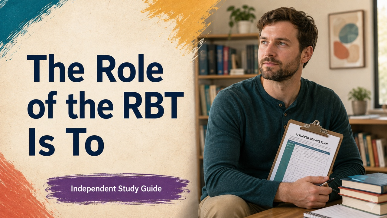 the role of the rbt is to cover with a white adult technician reviewing a supervised service plan