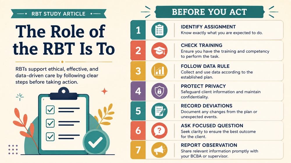 the role of the rbt is to RBT study checklist infographic