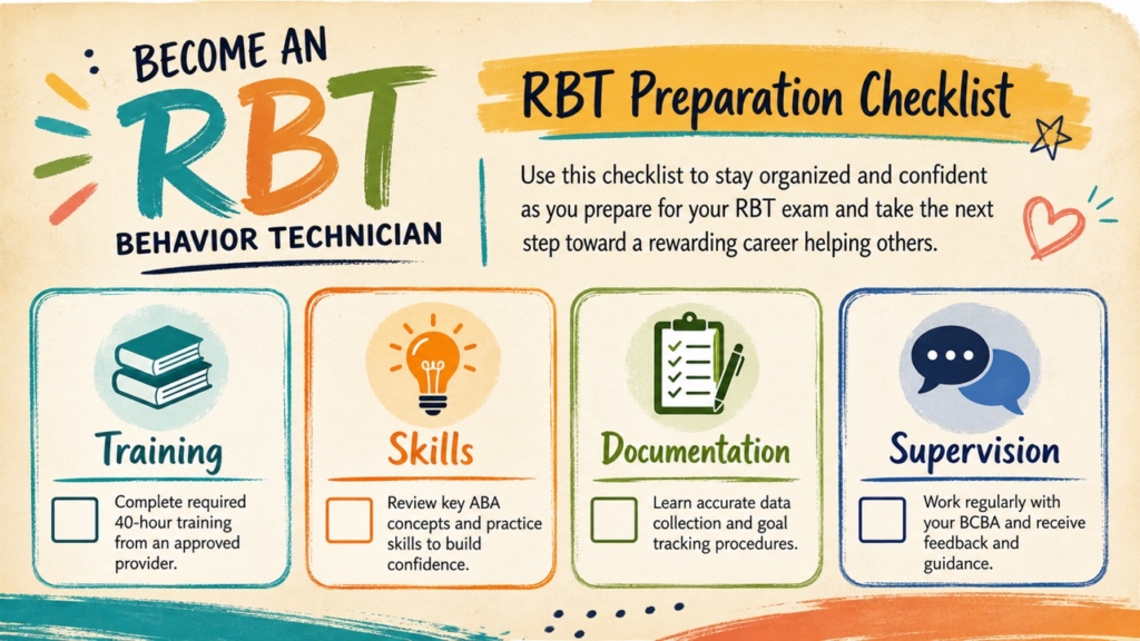 what do you need to be a behavioral technician study guide with white adult RBT candidate