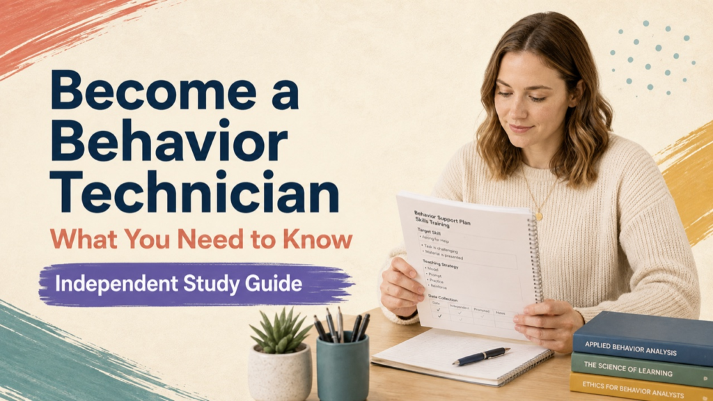 what do you need to become a behavior technician study guide with white adult RBT candidate