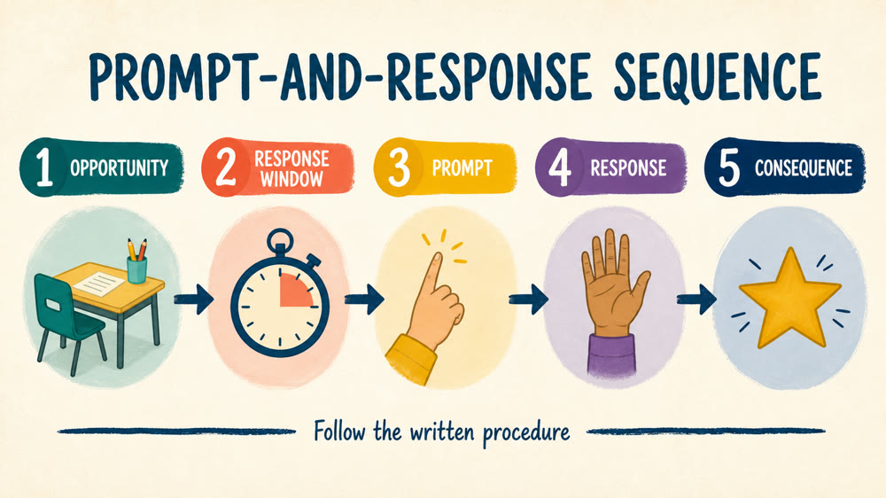 what is a prompt in aba: opportunity, prompt, response, and reinforcement sequence