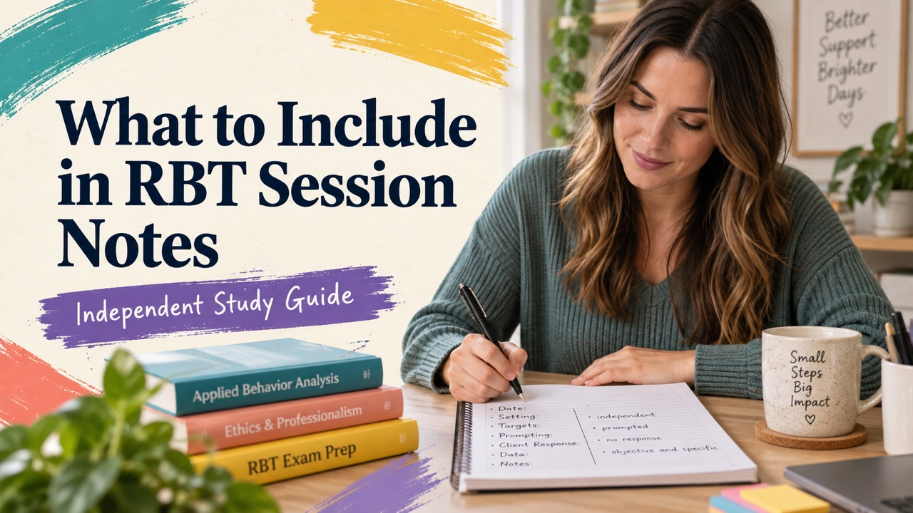 what to include in rbt session notes study guide with white adult RBT candidate