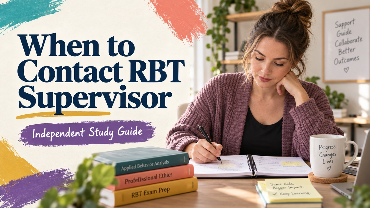 when to contact rbt supervisor study guide with white adult RBT candidate