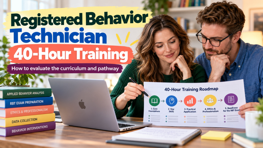registered behavior technician 40 hour training - Registered Behavior Technician 40-Hour Training cover showing a white adult