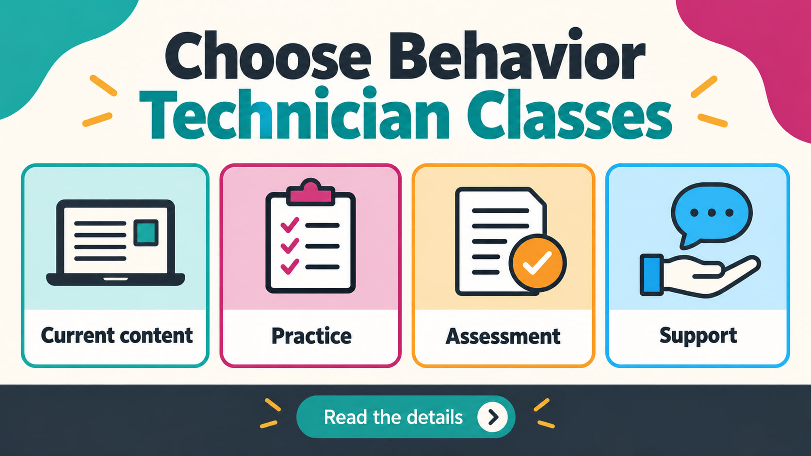 behavior technician classes - Class Comparison Checklist infographic showing syllabus, instructor, practice, policies, and ne